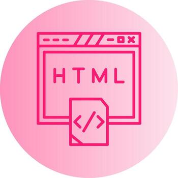 HTML Source Code Snippet Gradient Two Tone Circle vector