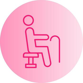 Designated Priority Seating Section Gradient Two Tone Circle vector