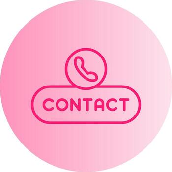 Contact Support Button Gradient Two Tone Circle vector