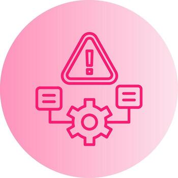 Logic Error in Program Gradient Two Tone Circle vector