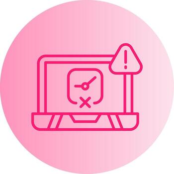 Runtime Error Occurred Gradient Two Tone Circle vector