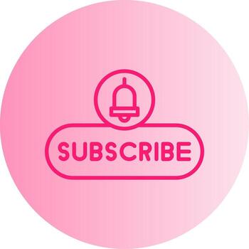 Subscribe Now Button Gradient Two Tone Circle vector