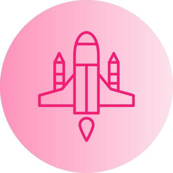 NASA Space Shuttle Design Gradient Two Tone Circle vector