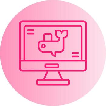 Docker Container Instance Gradient Two Tone Circle vector