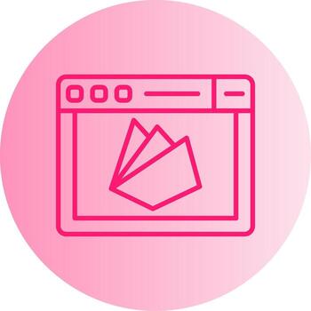 Firebase Real Time Database Gradient Two Tone Circle vector