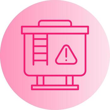 Reservoir System Error Alert Gradient Two Tone Circle vector