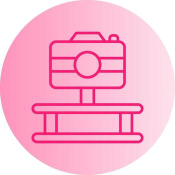 Speed Monitoring Camera Icon Gradient Two Tone Circle vector