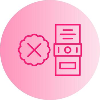 Critical System Error Notification Gradient Two Tone Circle vector