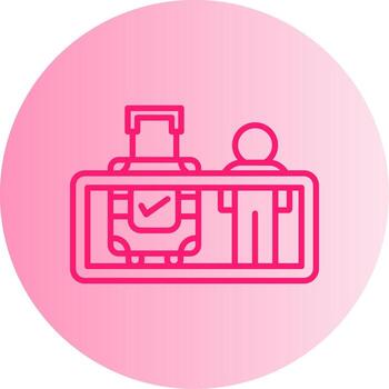 Automated Moving Walkway Gradient Two Tone Circle vector