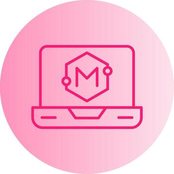 Redis In Memory Cache Gradient Two Tone Circle vector