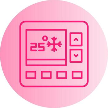 Engine Thermostat Valve Gradient Two Tone Circle vector