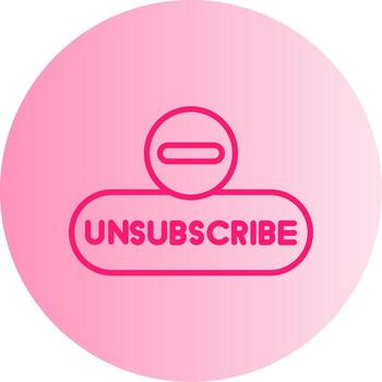 Unsubscribe Alert Button Gradient Two Tone Circle vector