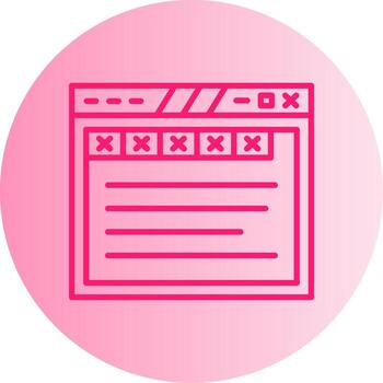 Organized Website Tabs Layout Gradient Two Tone Circle vector