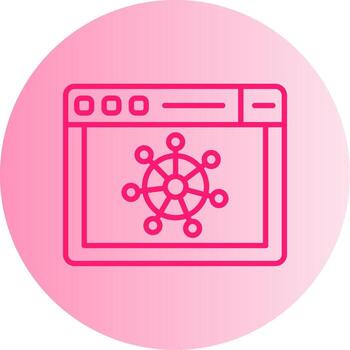 Kubernetes Cluster Management Gradient Two Tone Circle vector