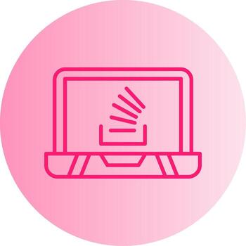 Stack Overflow Error Gradient Two Tone Circle vector