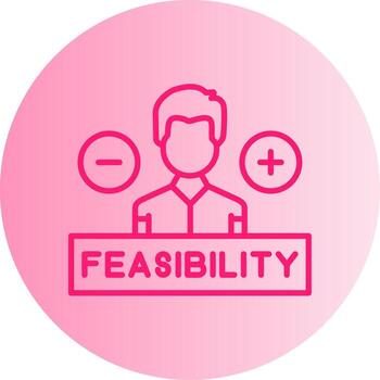 Operational Feasibility Risk Study Gradient Two Tone Circle vector