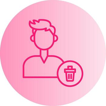 Uninstall Existing App Gradient Two Tone Circle vector