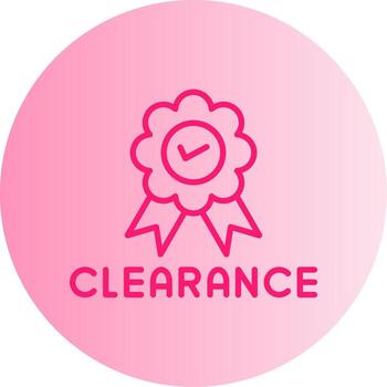 Final Clearance Event Notice Gradient Two Tone Circle vector