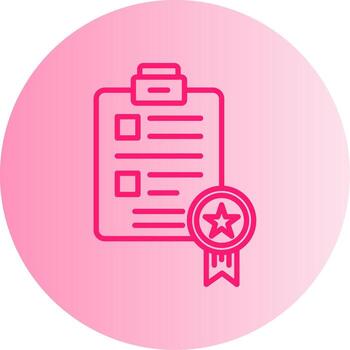 completar cliente proyecto glifo degradado dos tono circulo vector