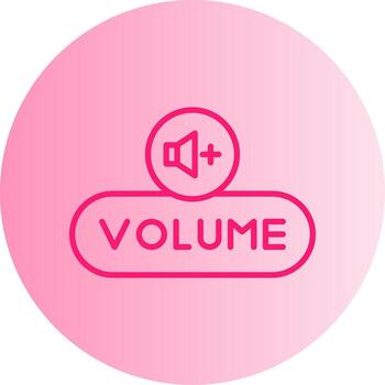 Increase Volume Button Gradient Two Tone Circle vector