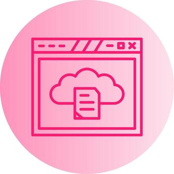 Cloud Based Hosting Service Gradient Two Tone Circle vector