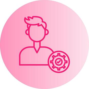 Execute System Command Gradient Two Tone Circle vector