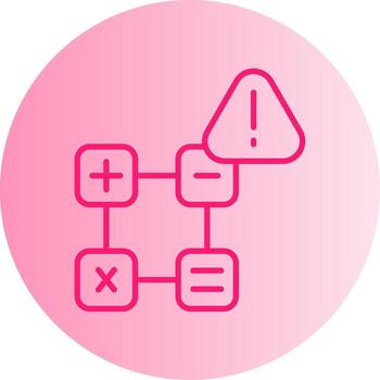Arithmetic Operation Error Gradient Two Tone Circle vector