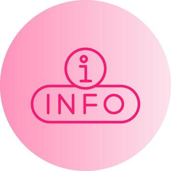 Info Panel Button Gradient Two Tone Circle vector