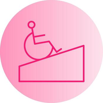 Accessibility Boarding Ramp Gradient Two Tone Circle vector