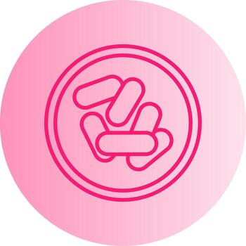 Bacillus subtilis Soil Microbe Gradient Two Tone Circle vector