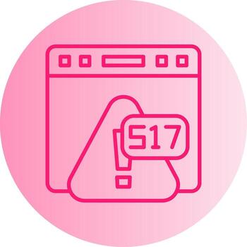 Error 517 Script Execution Timeout Gradient Two Tone Circle vector