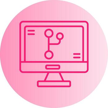 Git Version Control Tool Gradient Two Tone Circle vector