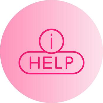 Help Center Button Gradient Two Tone Circle vector