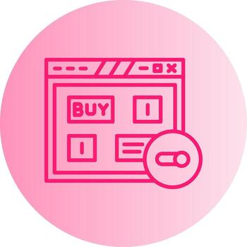 Interactive Call to Action Button Gradient Two Tone Circle vector