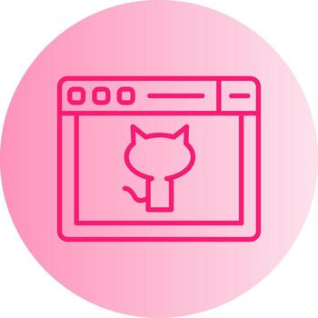 GitHub Repository Icon Gradient Two Tone Circle vector