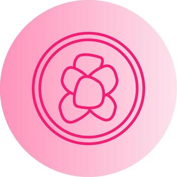 Micrococcus luteus Skin Flora Microbe Gradient Two Tone Circle vector