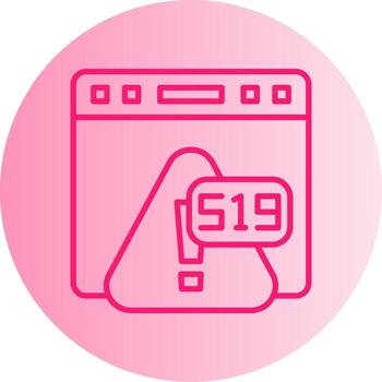 Error 519 Cloud Network Unavailable Gradient Two Tone Circle vector