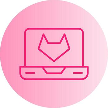 gitlab código colaboración degradado dos tono circulo vector