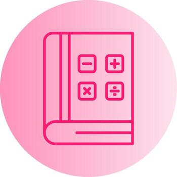 Math Textbook with Formula Gradient Two Tone Circle vector