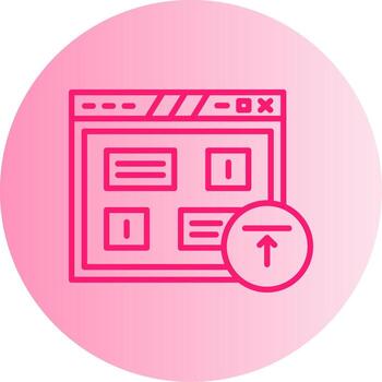 File Upload Submission Field Gradient Two Tone Circle vector