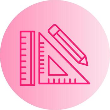 geometría herramientas y formas degradado dos tono circulo vector