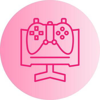 Pre Release Game Testing Gradient Two Tone Circle vector