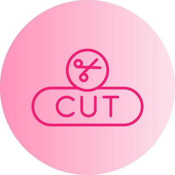 Cut Selection Button Gradient Two Tone Circle vector
