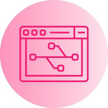 Version Control Branch Icon Gradient Two Tone Circle vector