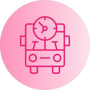 Live Bus Schedule Update Gradient Two Tone Circle vector