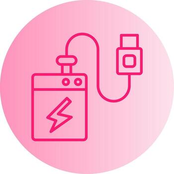 External Hard Drive Unit Gradient Two Tone Circle vector