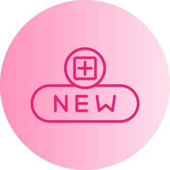 Create New File Button Gradient Two Tone Circle vector