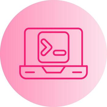 Terminal Command Console Gradient Two Tone Circle vector