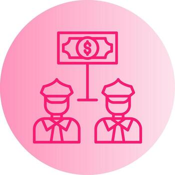 Peer to Peer Lending Network Gradient Two Tone Circle vector