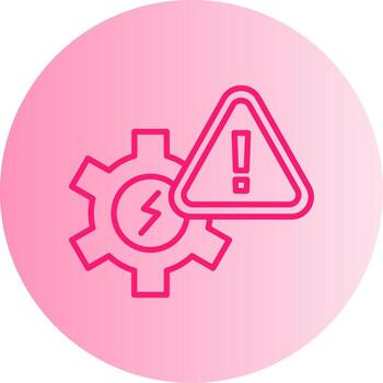 configuración error mensaje degradado dos tono circulo vector